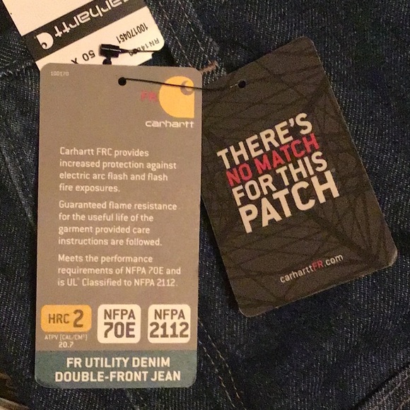 Carhartt FR JEANS 50Wx30L utility denim double-front denim flame resistant NWT - Picture 8 of 16